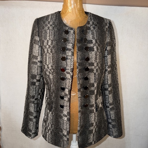 Alberto Makali Jackets & Blazers - Alberto Makali Cardigan Jacket Open Women's Black Size L Button Detail